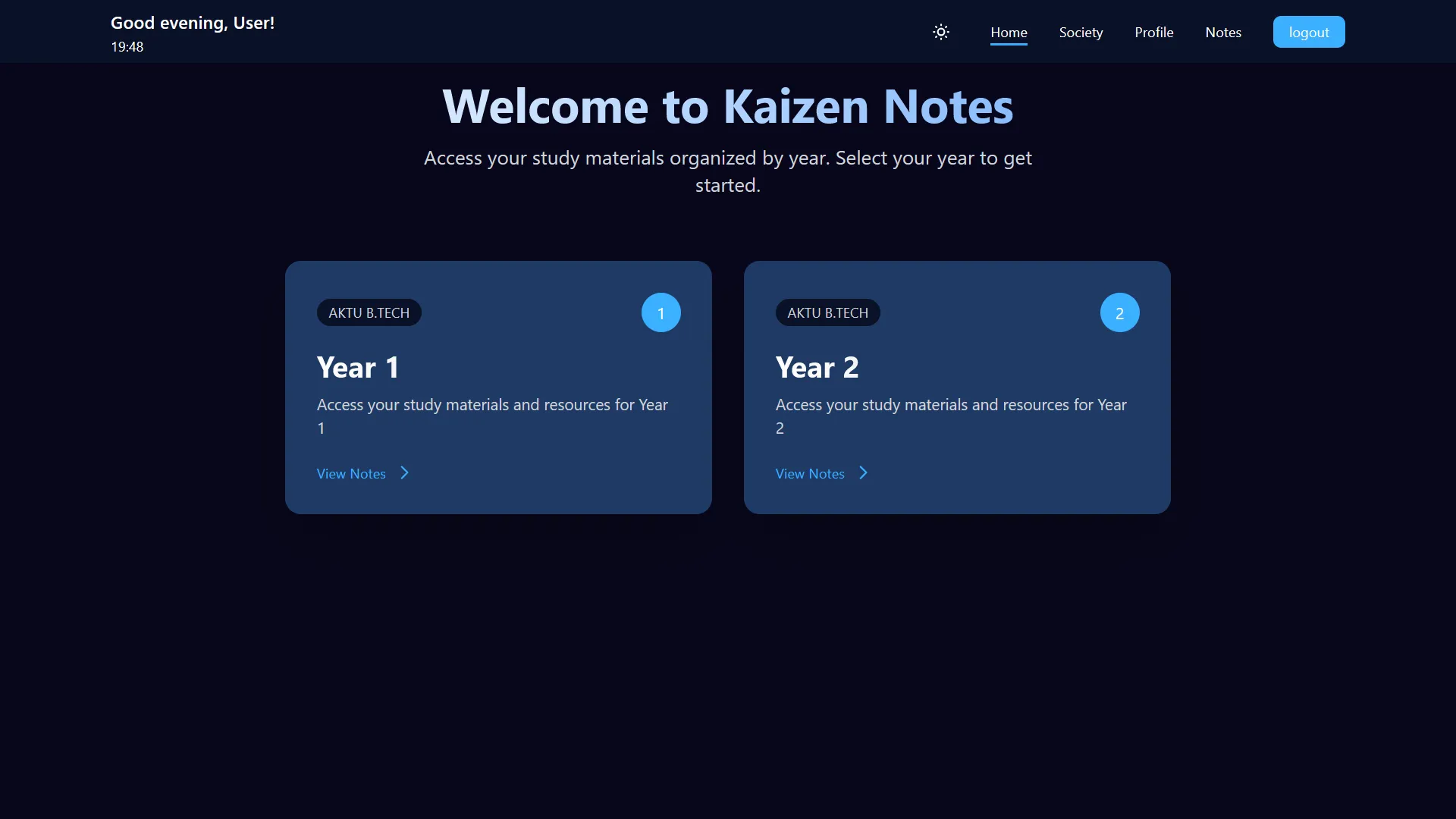 Kaizen Notes App